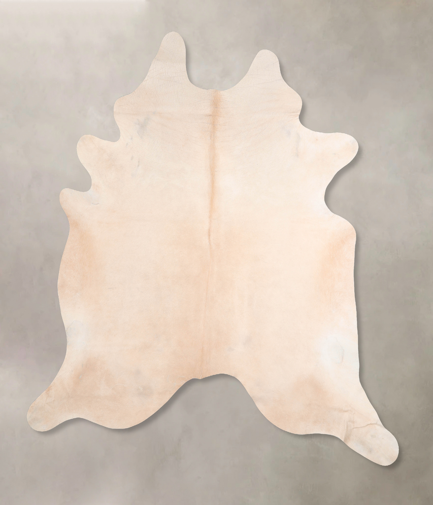Beige XX-Large Brazilian Cowhide Rug 8'2"H x 7'1"W #A30431 by Hudson Hides