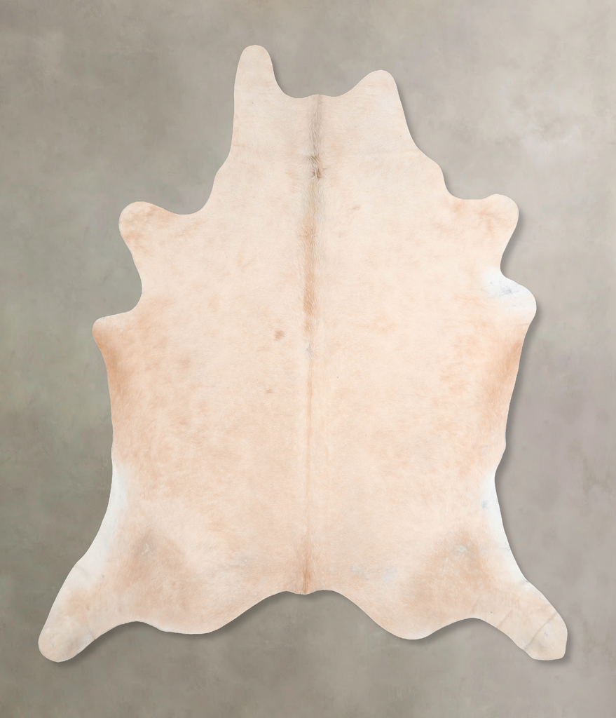Beige XX-Large Brazilian Cowhide Rug 7'8"H x 6'11"W #A30435 by Hudson Hides