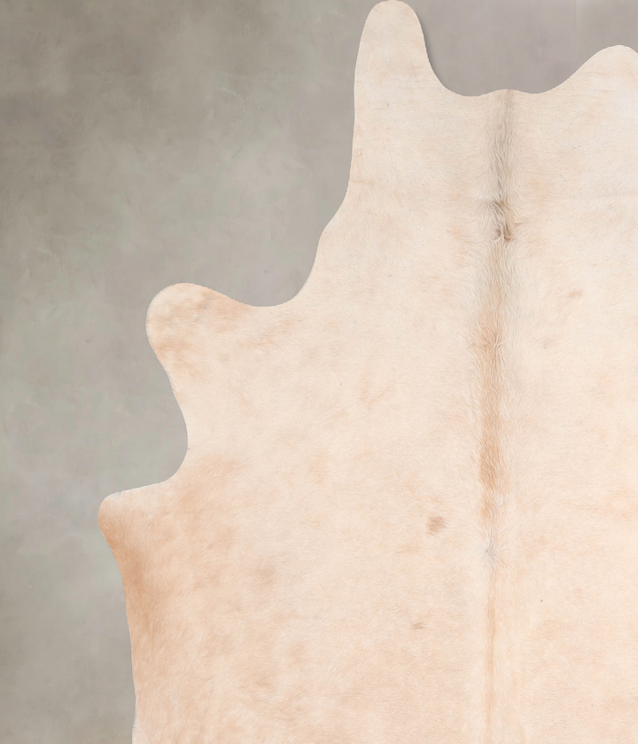 Beige XX-Large Brazilian Cowhide Rug 7'8"H x 6'11"W #A30435 by Hudson Hides