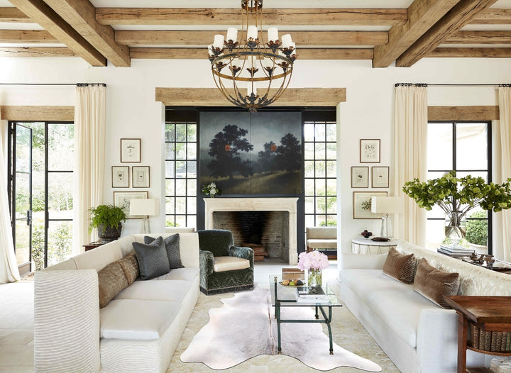 Medium Grey X-Large Brazilian Cowhide Rug 7'6"H x 6'2"W #A30449 by Hudson Hides