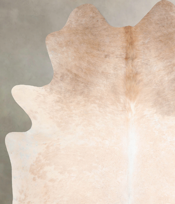 Beige X-Large Brazilian Cowhide Rug 7'0"H x 5'9"W #A30450 by Hudson Hides