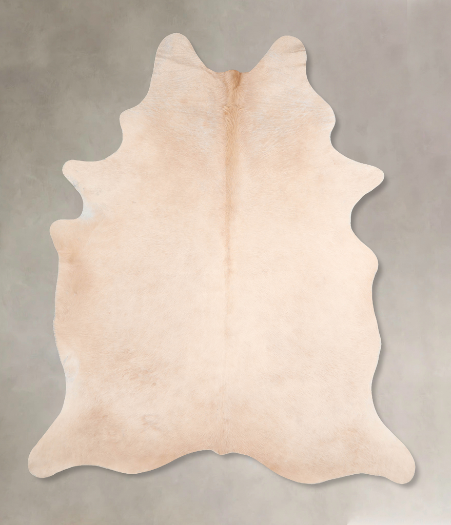 Beige X-Large Brazilian Cowhide Rug 7'2"H x 5'11"W #A30452 by Hudson Hides