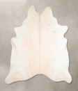 Ivory with Beige XX-Large Brazilian Cowhide Rug 8'5"H x 7'1"W #A30472 by Hudson Hides