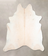 Ivory with Beige XX-Large Brazilian Cowhide Rug 8'5"H x 7'1"W #A30472 by Hudson Hides