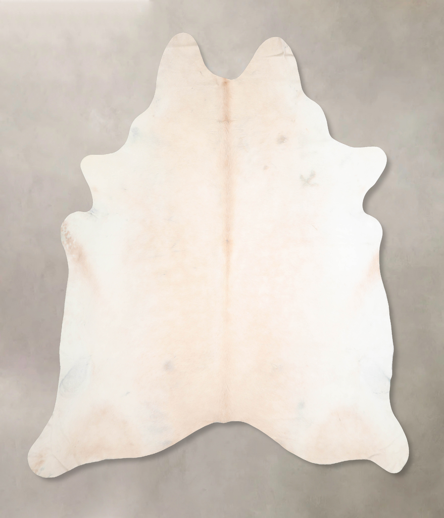 Ivory with Beige XX-Large Brazilian Cowhide Rug 8'5"H x 7'1"W #A30472 by Hudson Hides