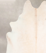 Ivory with Beige XX-Large Brazilian Cowhide Rug 8'5"H x 7'1"W #A30472 by Hudson Hides