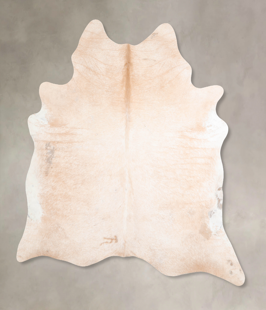 Beige X-Large Brazilian Cowhide Rug 7'3"H x 6'3"W #A30479 by Hudson Hides