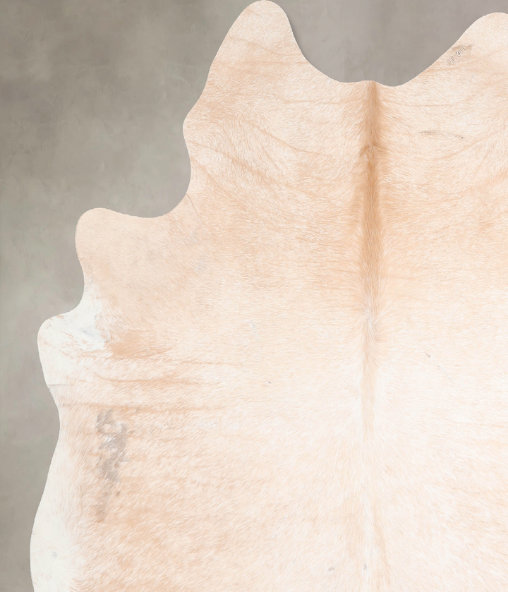 Beige X-Large Brazilian Cowhide Rug 7'3"H x 6'3"W #A30479 by Hudson Hides