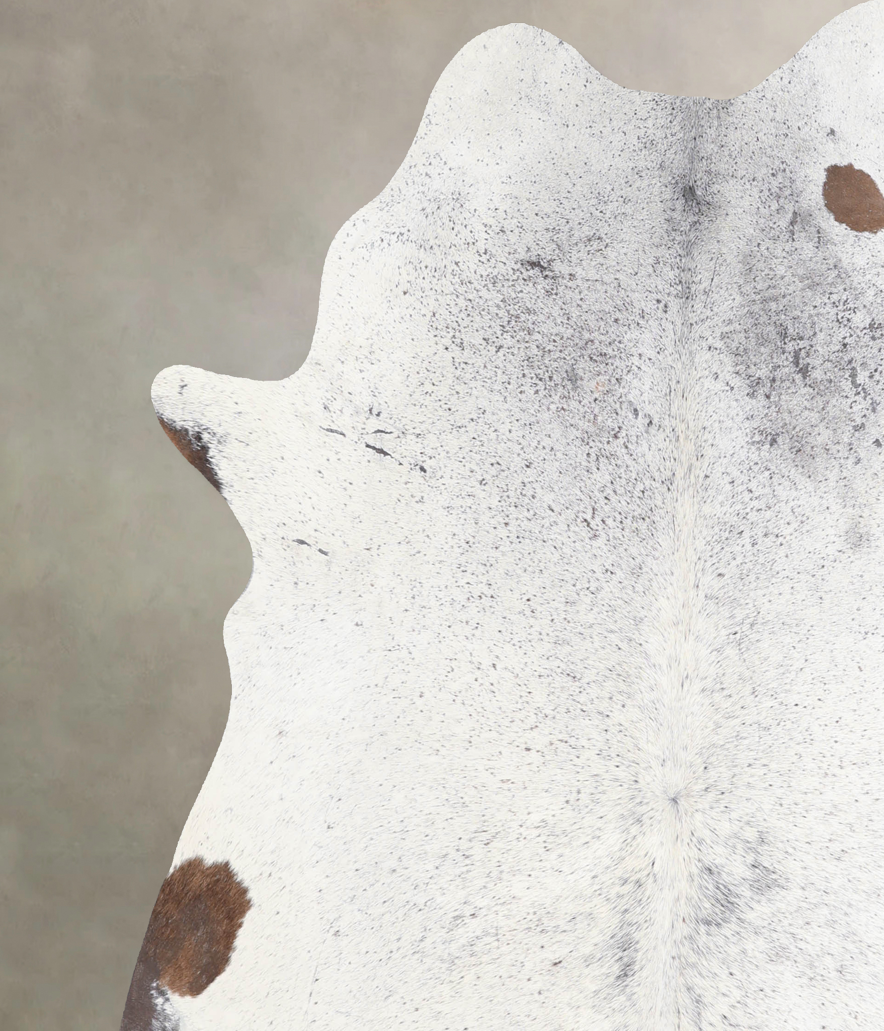 Salt and Pepper Black Cowhide Rug #A30485