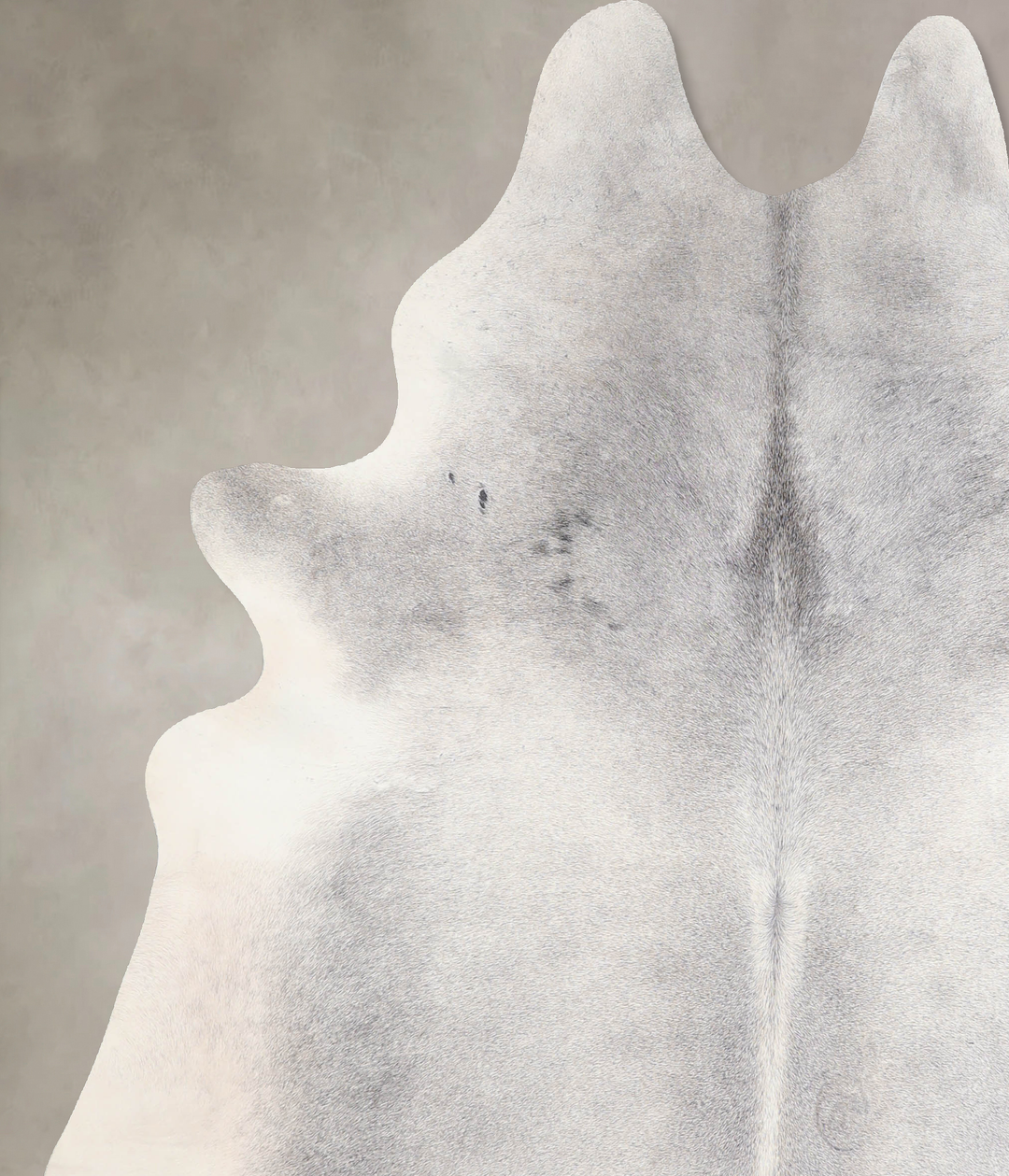 Medium Grey X-Large Brazilian Cowhide Rug 7'5"H x 6'3"W #A30498 by Hud