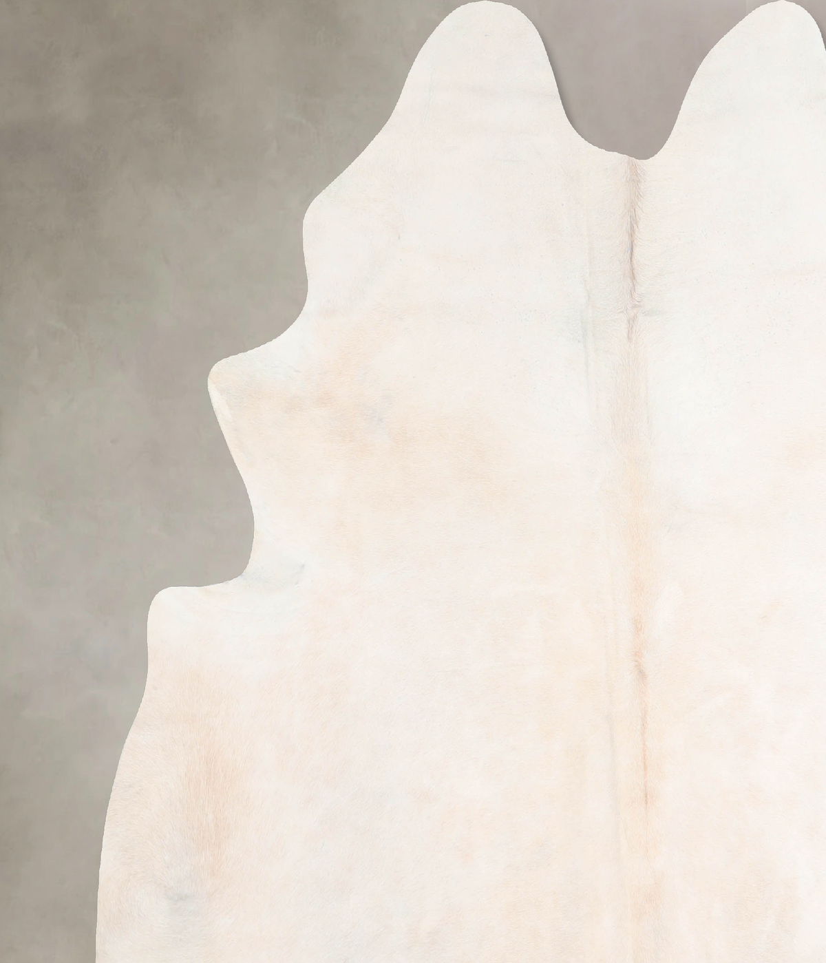 Ivory with Beige X-Large Brazilian Cowhide Rug 7'2"H x 6'10"W #A30533 by Hudson Hides