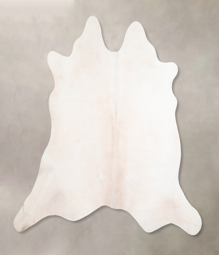 Ivory with Beige X-Large Brazilian Cowhide Rug 6'4"H x 7'0"W #A30544 by Hudson Hides