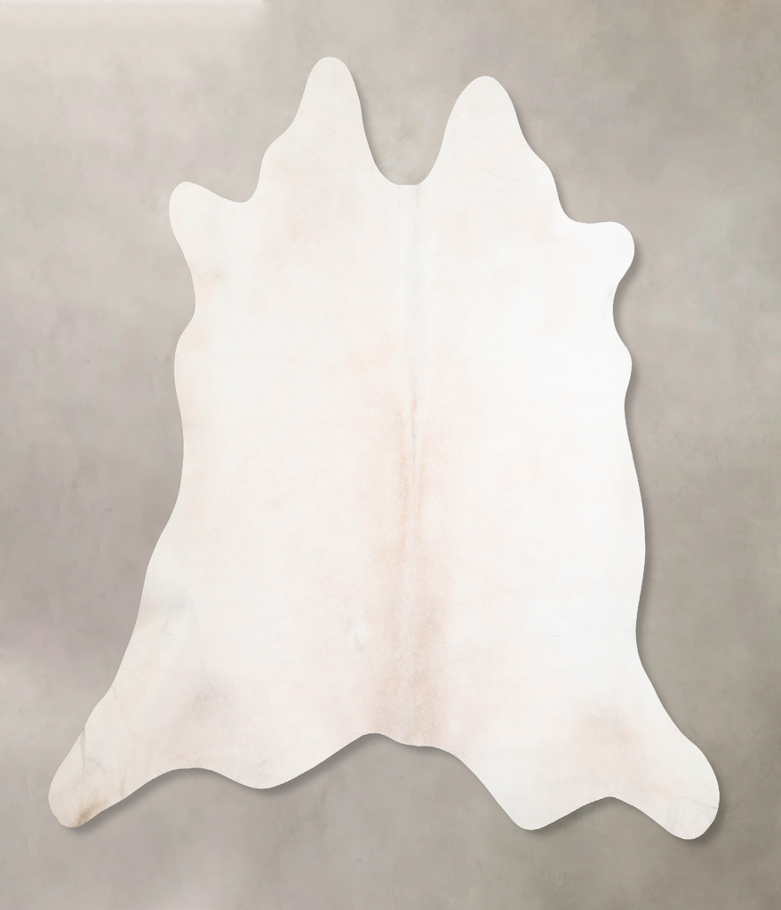 Ivory with Beige X-Large Brazilian Cowhide Rug 6'4"H x 7'0"W #A30544 by Hudson Hides