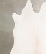 Ivory with Beige X-Large Brazilian Cowhide Rug 6'4"H x 7'0"W #A30544 by Hudson Hides