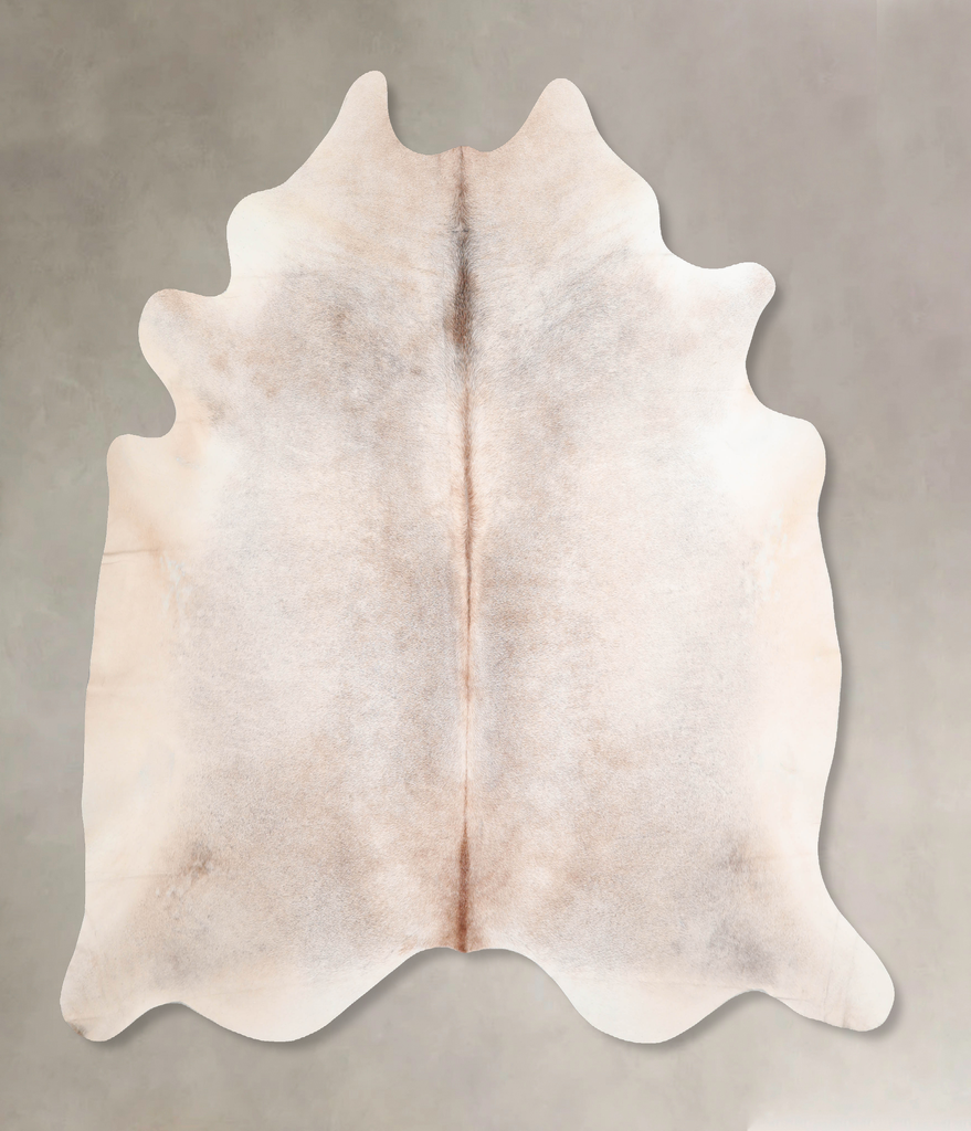 Grey with Beige X-Large Brazilian Cowhide Rug 7'0"H x 6'9"W #A30581 by Hudson Hides