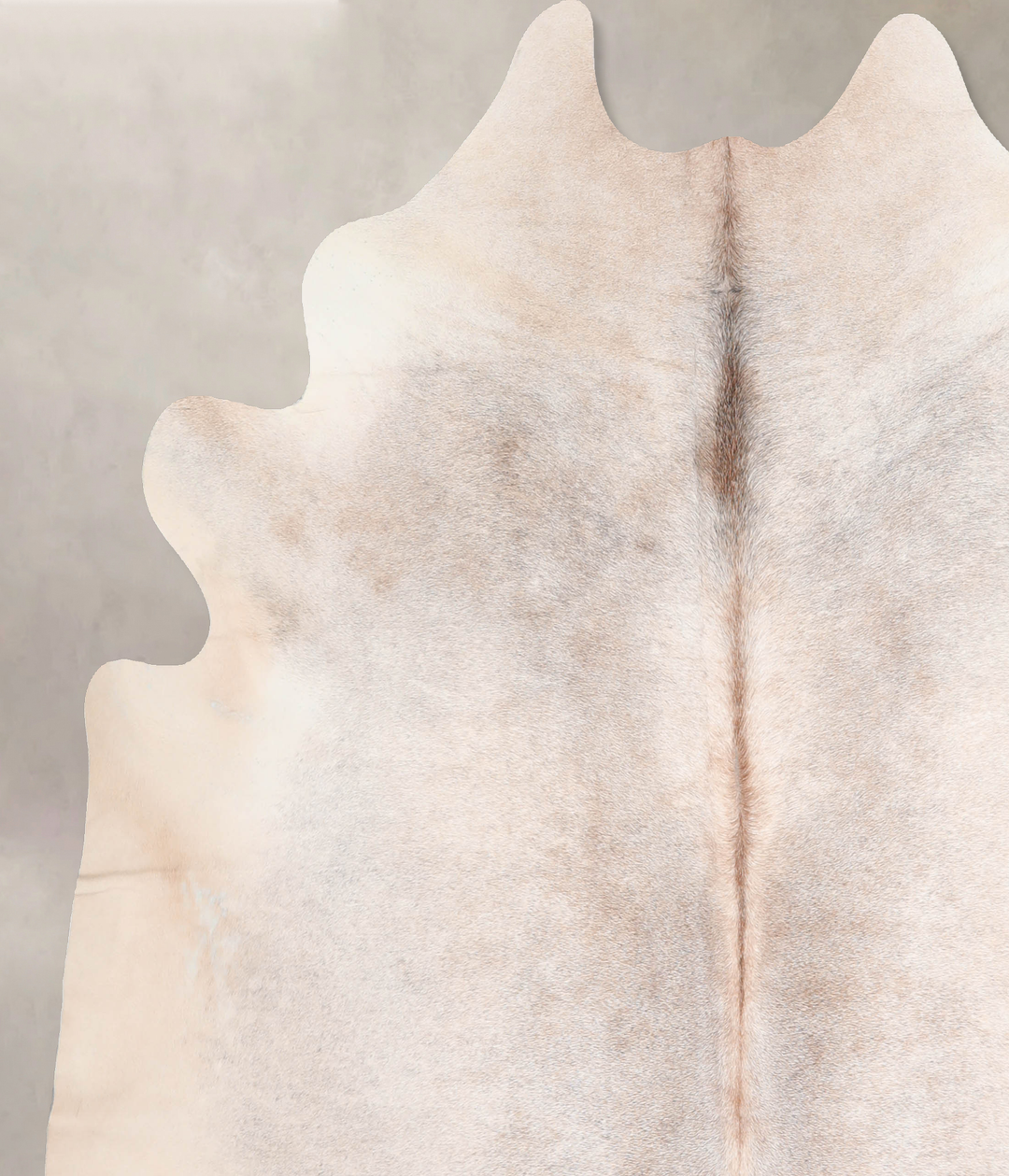 Grey with Beige X-Large Brazilian Cowhide Rug 7'0"H x 6'9"W #A30581 by