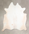 Ivory with Beige XX-Large Brazilian Cowhide Rug 7'6