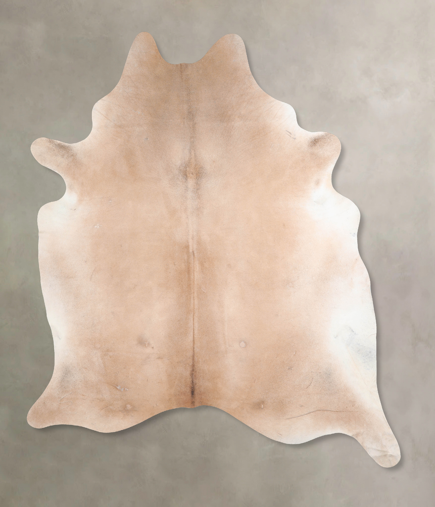 Beige XX-Large Brazilian Cowhide Rug 8'1"H x 6'8"W #A30591 by Hudson Hides