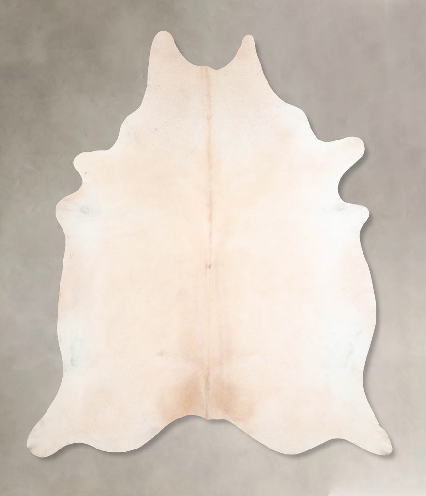 Ivory with Beige XX-Large Brazilian Cowhide Rug 7'11"H x 7'3"W #A30594 by Hudson Hides