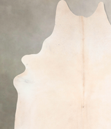 Ivory with Beige XX-Large Brazilian Cowhide Rug 7'11"H x 7'3"W #A30594 by Hudson Hides
