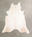 Ivory with Beige XX-Large Brazilian Cowhide Rug 7'5"H x 7'1"W #A30602 by Hudson Hides