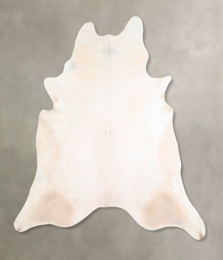 Ivory with Beige XX-Large Brazilian Cowhide Rug 7'5"H x 7'1"W #A30602 by Hudson Hides