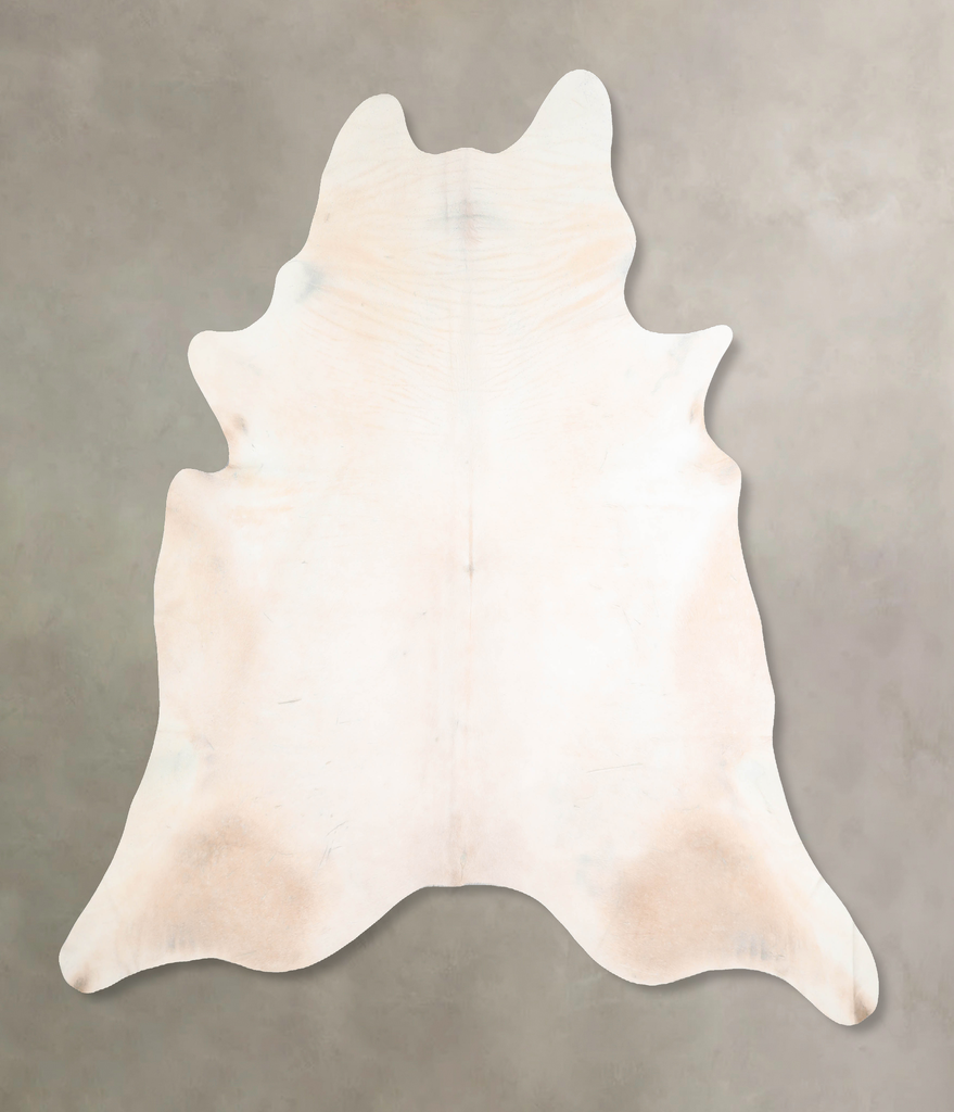 Ivory with Beige XX-Large Brazilian Cowhide Rug 7'5"H x 7'1"W #A30602 by Hudson Hides