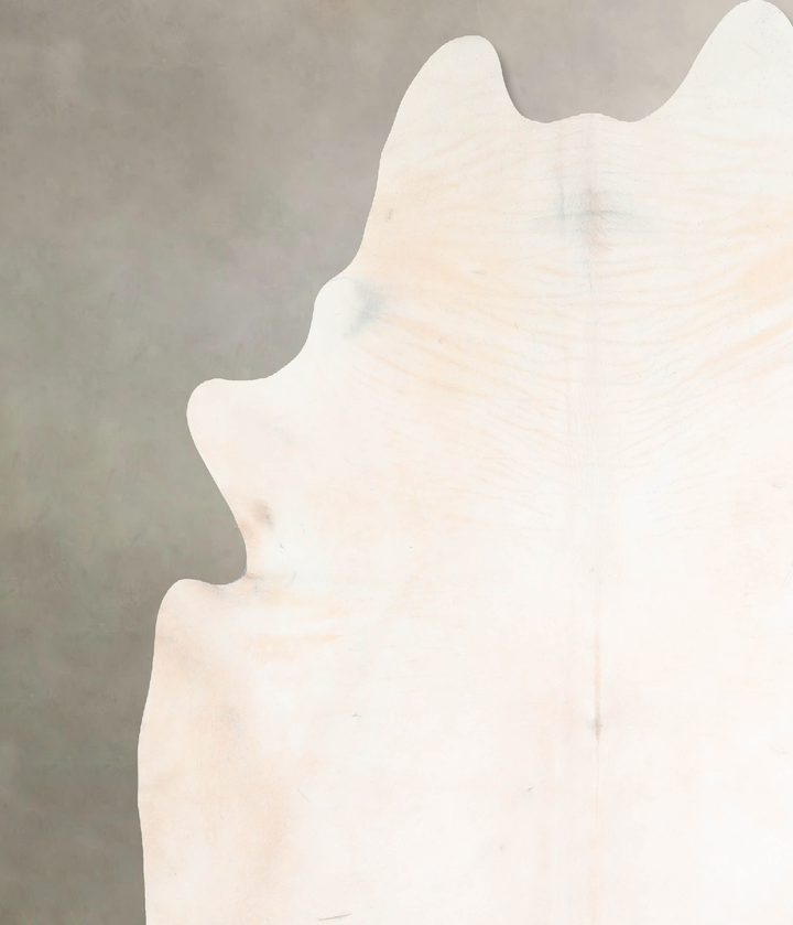 Ivory with Beige XX-Large Brazilian Cowhide Rug 7'5"H x 7'1"W #A30602 by Hudson Hides