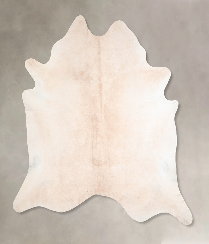 Ivory with Beige XX-Large Brazilian Cowhide Rug 8'0"H x 7'4"W #A30617 by Hudson Hides