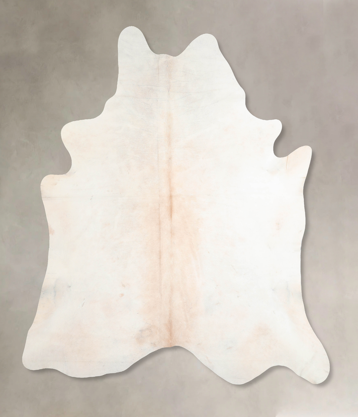 Ivory with Beige XX-Large Brazilian Cowhide Rug 7'6"H x 6'8"W #A30626 by Hudson Hides