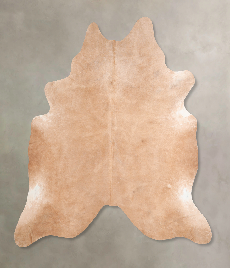 Beige XX-Large Brazilian Cowhide Rug 7'9"H x 7'1"W #A30652 by Hudson Hides