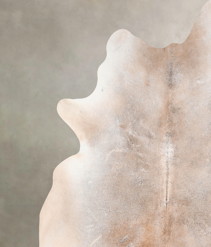 Grey with Beige XX-Large Brazilian Cowhide Rug 7'6"H x 6'11"W #A30661 by Hudson Hides