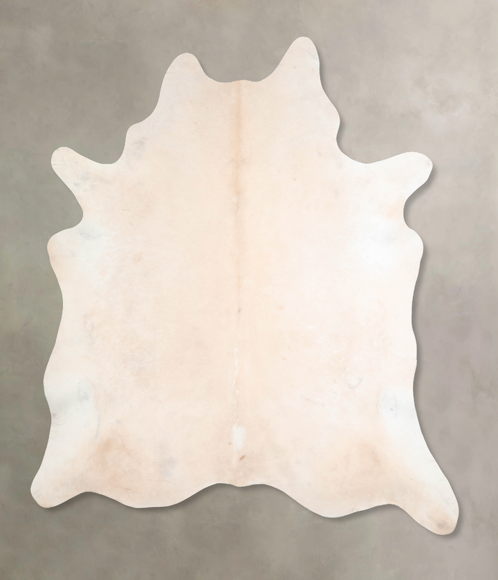 Ivory with Beige XX-Large Brazilian Cowhide Rug 7'11"H x 6'9"W #A30662 by Hudson Hides