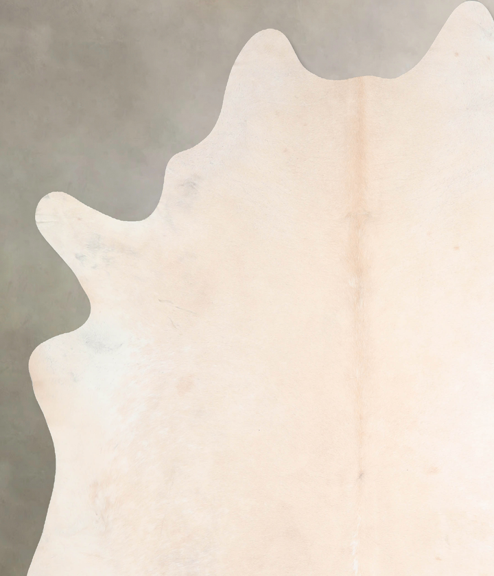 Ivory with Beige XX-Large Brazilian Cowhide Rug 7'11"H x 6'9"W #A30662 by Hudson Hides