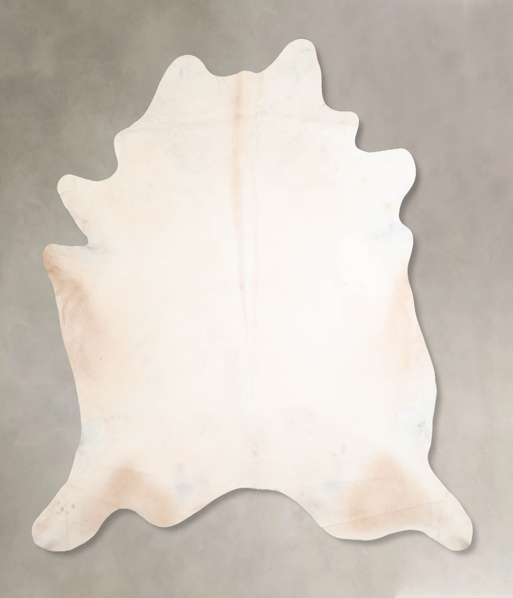 Ivory with Beige XX-Large Brazilian Cowhide Rug 8'0"H x 7'3"W #A30715 by Hudson Hides