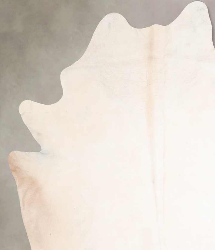 Ivory with Beige XX-Large Brazilian Cowhide Rug 8'0"H x 7'3"W #A30715 by Hudson Hides