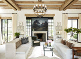 Grey with Beige XX-Large Brazilian Cowhide Rug 7'8"H x 7'2"W #A30752 by Hudson Hides