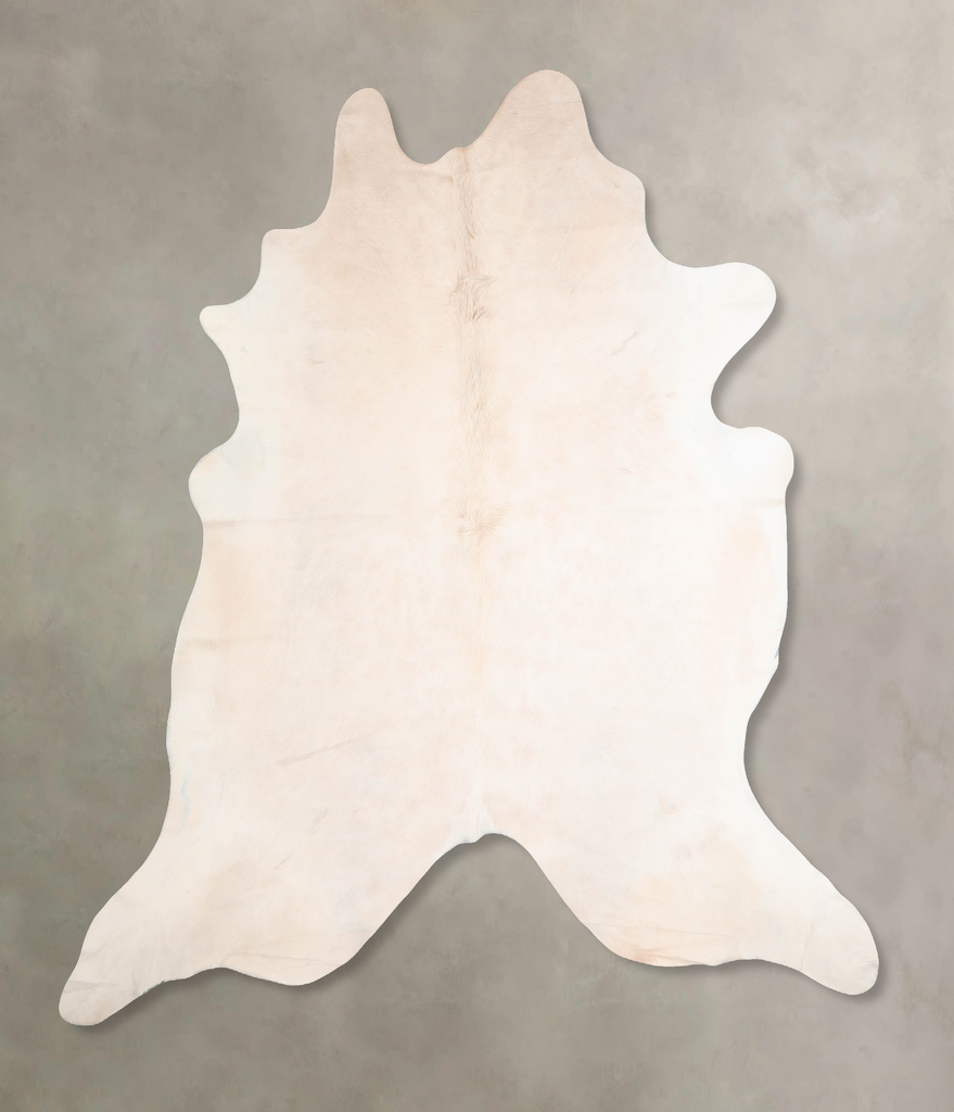 Ivory with Beige XX-Large Brazilian Cowhide Rug 8'1"H x 7'5"W #A30766 by Hudson Hides