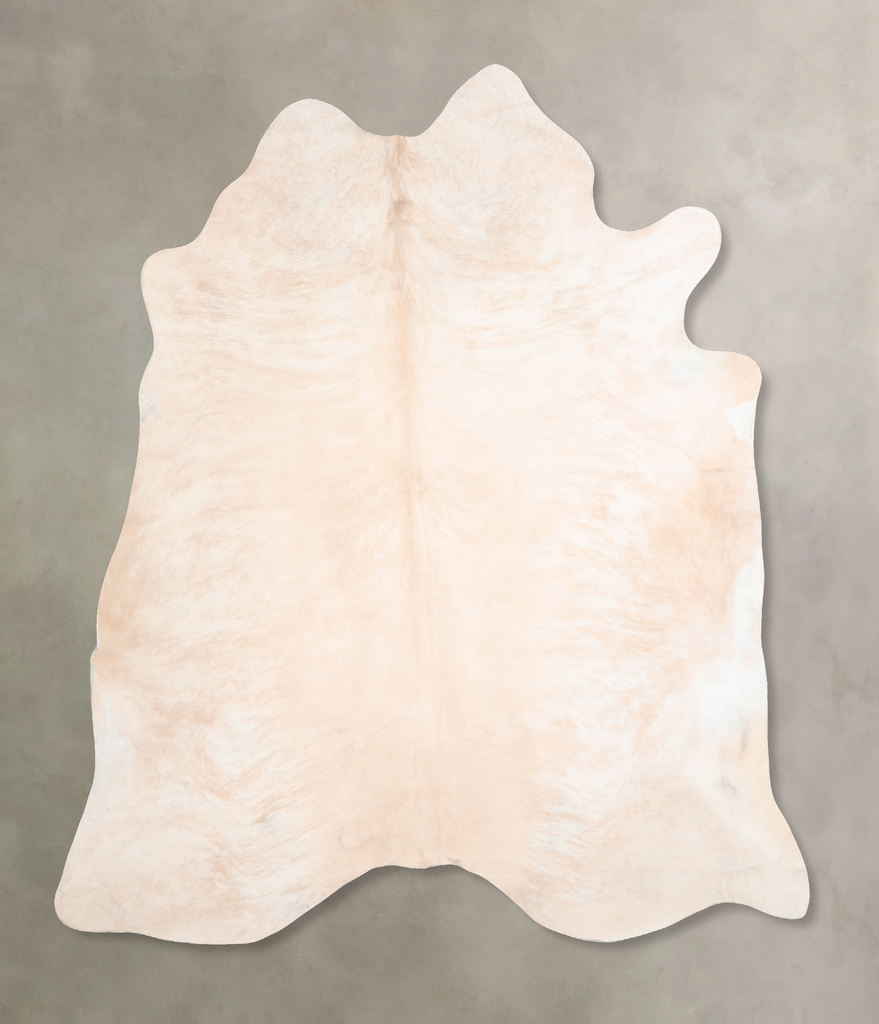 Beige XX-Large Brazilian Cowhide Rug 7'5"H x 6'10"W #A30784 by Hudson Hides