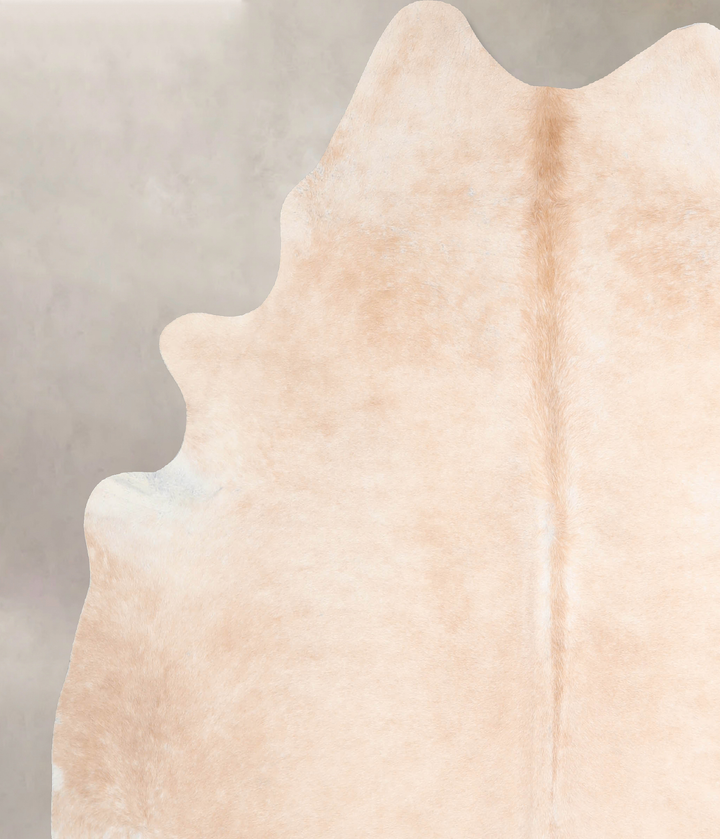 Beige X-Large Brazilian Cowhide Rug 7'1"H x 6'4"W #A30791 by Hudson Hides