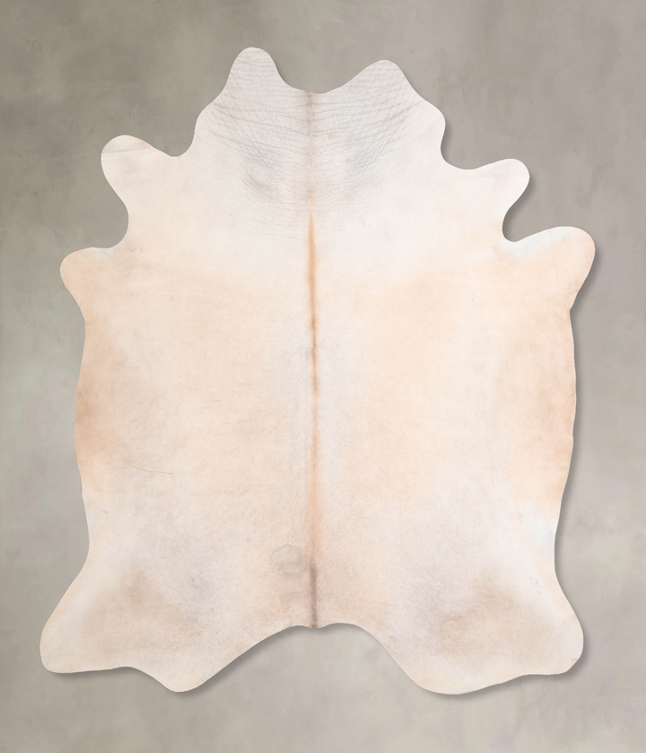 Ivory with Beige XX-Large Brazilian Cowhide Rug 7'4"H x 7'1"W #A30798 by Hudson Hides