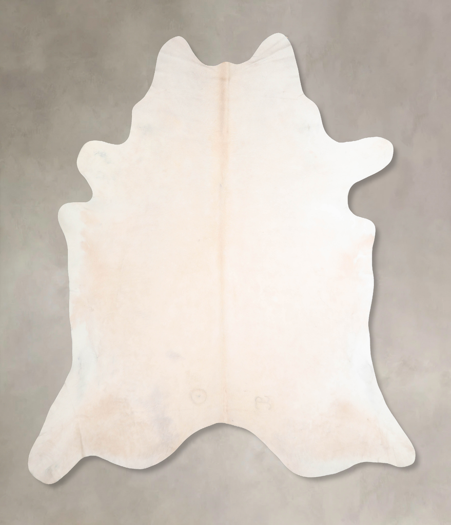 Ivory with Beige XX-Large Brazilian Cowhide Rug 8'2"H x 7'6"W #A30812 by Hudson Hides