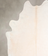 Ivory with Beige XX-Large Brazilian Cowhide Rug 8'2"H x 7'6"W #A30812 by Hudson Hides