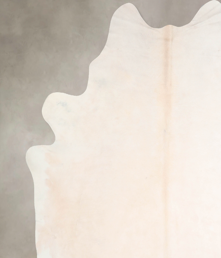 Ivory with Beige XX-Large Brazilian Cowhide Rug 8'2"H x 7'6"W #A30812 by Hudson Hides
