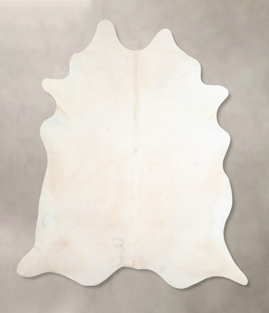 Ivory with Beige XX-Large Brazilian Cowhide Rug 7'6"H x 6'8"W #A30857 by Hudson Hides