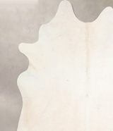 Ivory with Beige XX-Large Brazilian Cowhide Rug 7'6"H x 6'8"W #A30857 by Hudson Hides