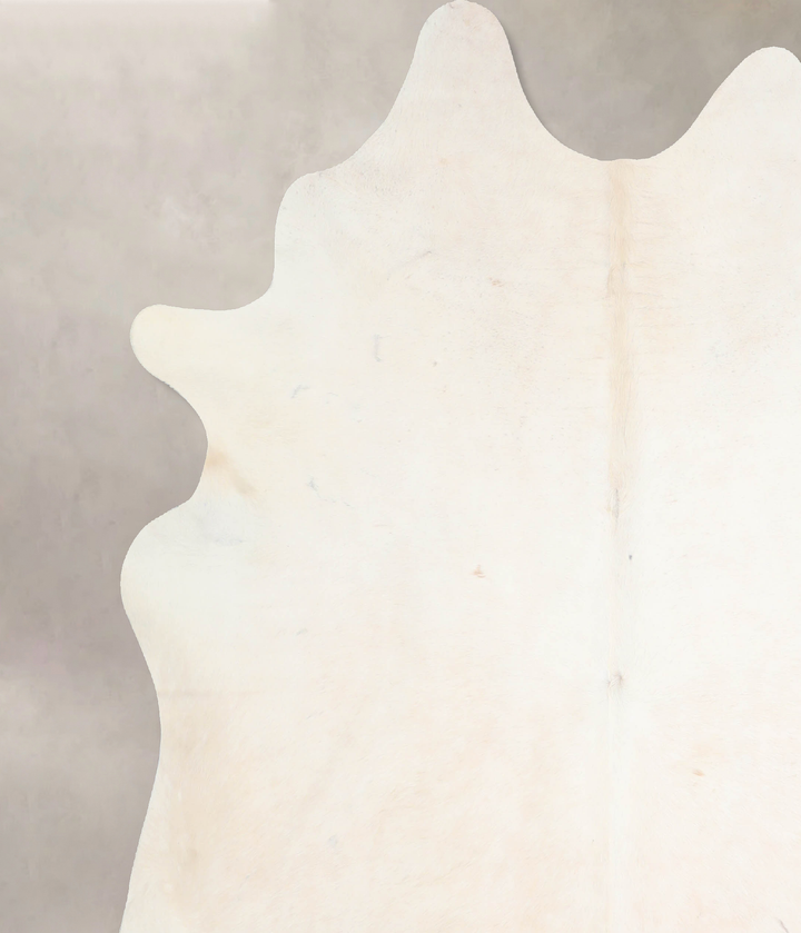 Ivory with Beige XX-Large Brazilian Cowhide Rug 7'6"H x 6'8"W #A30857 by Hudson Hides