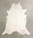 Ivory with Beige XX-Large Brazilian Cowhide Rug 7'8"H x 7'5"W #A30861 by Hudson Hides