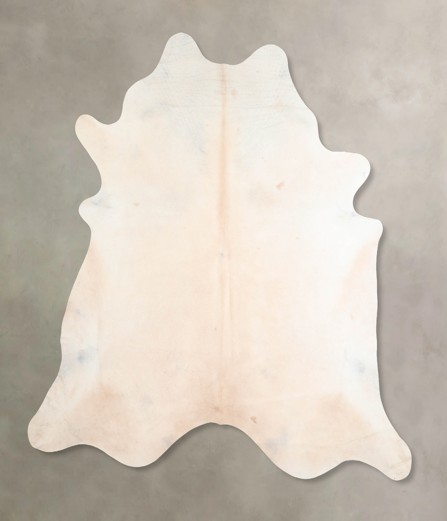 Ivory with Beige XX-Large Brazilian Cowhide Rug 7'8"H x 7'5"W #A30903 by Hudson Hides