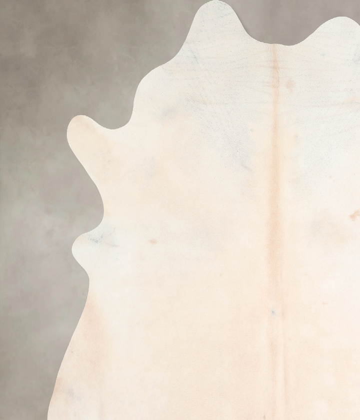 Ivory with Beige XX-Large Brazilian Cowhide Rug 7'8"H x 7'5"W #A30903 by Hudson Hides